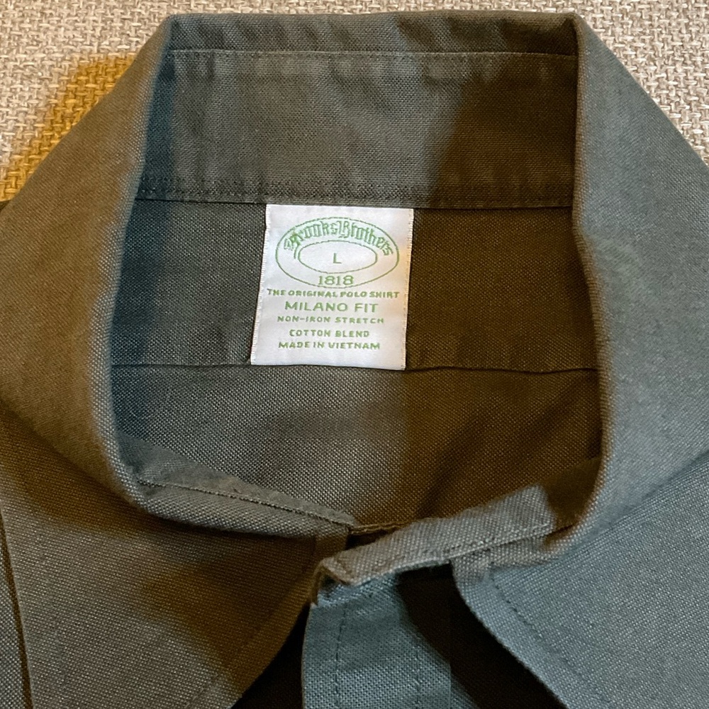 Brooks Brothers Dark Olive Dress Shirt - Picture 3 of 3